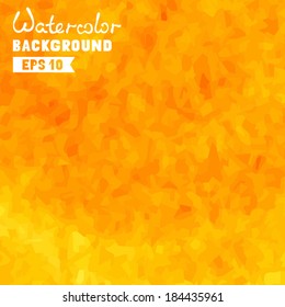 Watercolor vector square background. Bright yellow pattern. There is place for your text.