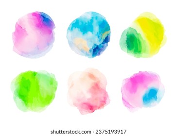 watercolor vector stain set; background for texts