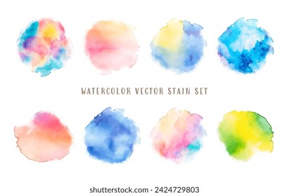 watercolor vector stain set: background for titles and logos