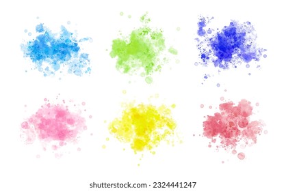 watercolor vector stains; background for texts