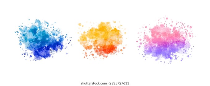 watercolor vector stains; background for texts