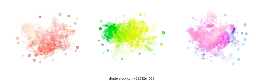 watercolor vector stains; background for title and logo