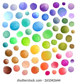 Watercolor vector stains. Colorful template for your design