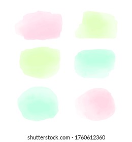 Manchas vectoriales de color de agua como elementos de decoración, ideal para la decoración de banners, tarjetas, etc