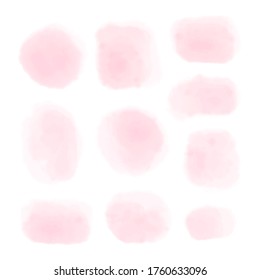 Watercolor vector stains as decoration elements, ideal for decoration of banners, cards etc
