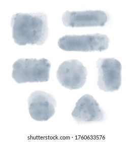 Watercolor vector stains as decoration elements, ideal for decoration of banners, cards etc