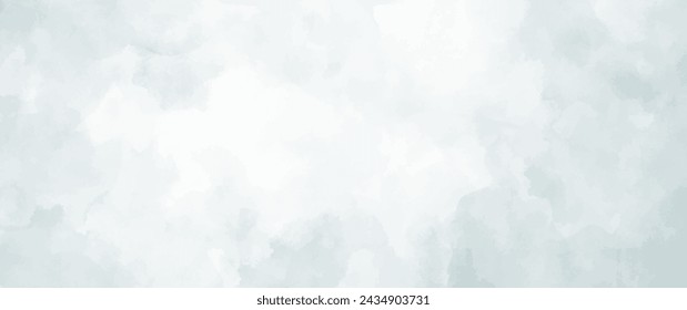 Watercolor vector texture background. Hand drawn grey blue abstract vector illustration for background. Template for design. Vintage grunge surface. Empty blank. Blue sky and clouds.