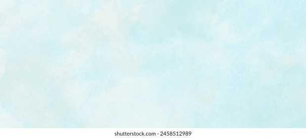 Watercolor vector texture background. Hand drawn grey blue abstract vector illustration for background. Template for design. Vintage grunge surface. Empty blank. Blue sky and clouds.