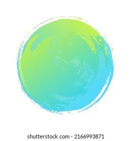 Watercolor vector texture green blue color isolated on white background for decoration, logo, emblem, design project. 10 eps