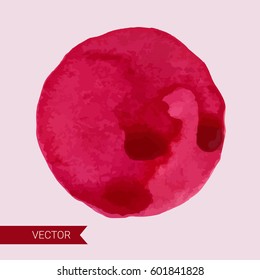 Watercolor vector texture, hand drawn splash isolated on light background