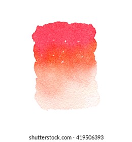 Watercolor vector textures in shade of rose. Hand painted background, stain, blot, swatch.