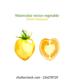 Watercolor vector tomatoes