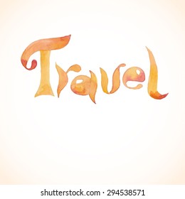 Watercolor vector travel 