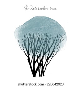 watercolor vector tree