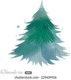 watercolor vector tree