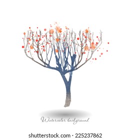 watercolor vector trees