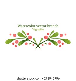 Watercolor vector vignette