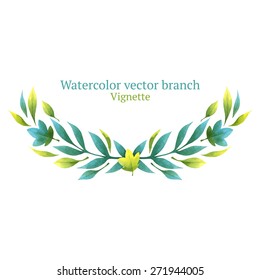 Watercolor vector vignette