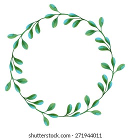 Watercolor vector wreath