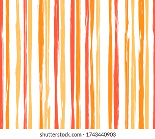 Watercolor vertical lines vector seamless pattern. Grunge brush stroke texture. Freehand vintage painting seamless fashion print ornament. Brush stroke stripes grunge pattern for background.