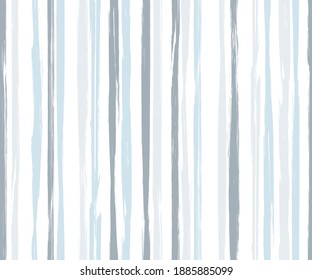 Línea vertical de acuarela vectorial patrón transparente. Grunge la textura del pincel. El viejo estilo de la pintura a mano libre es un adorno impecable para la impresión de la moda. Patrón de gruñido de las franjas de pincel para el fondo.