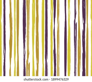 Watercolor vertical lines vector seamless pattern. Grunge paintbrush texture. Freehand vintage painting seamless wallpaper ornament. Brush stroke stripes grunge pattern with rough texture.