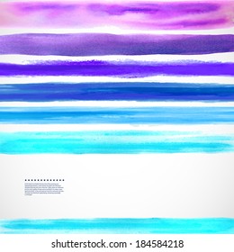 Watercolor vintage background with some stripes for your business