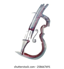 watercolor violin