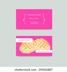  Watercolor waffles in vector