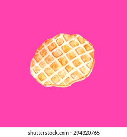  Watercolor waffles in vector
