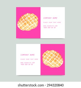  Watercolor waffles in vector