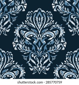 Watercolor wallpaper, seamless ethnic pattern