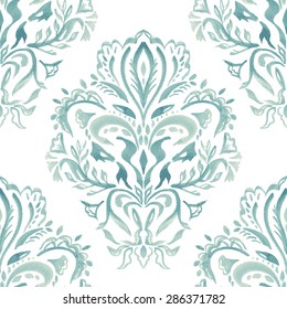 Watercolor wallpaper, seamless ethnic pattern