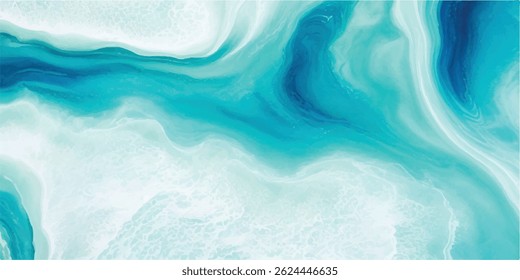 Watercolor wash blending sea and sky elements in delicate blue and green tones. Abstract nature-inspired texture for calm, airy designs.
