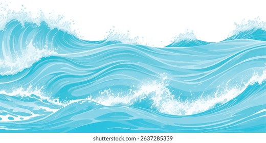 Watercolor wash blending sea and sky elements in delicate blue and green tones. Abstract nature-inspired texture for calm, airy designs.
