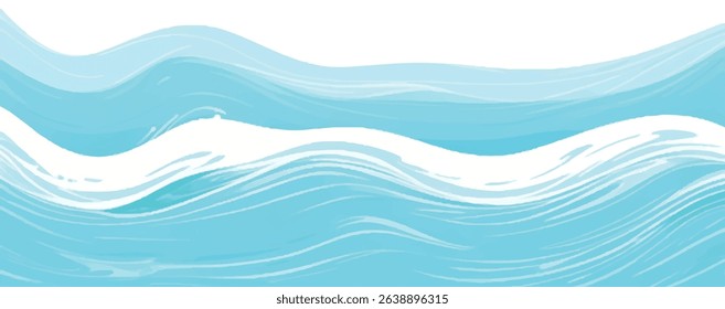 Watercolor wash blending sea and sky elements in delicate blue and green tones. Abstract nature-inspired texture for calm, airy designs.
