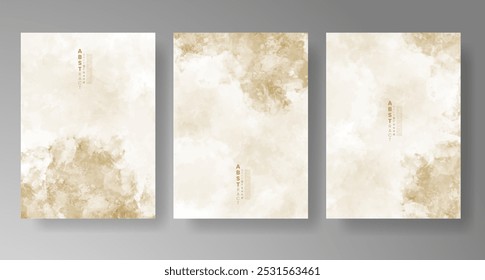 Watercolor wash splash for invitation card template collection