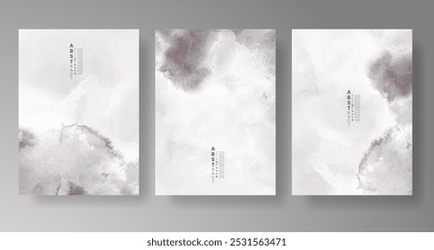 Watercolor wash splash for invitation card template collection