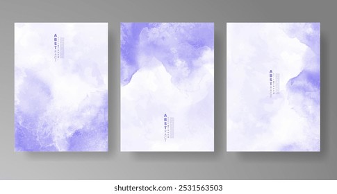 Watercolor wash splash for invitation card template collection