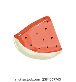 watercolor watermelon fruit isolated on white background