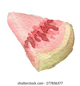 Watercolor watermelon hand drawn. Vectorized eps10