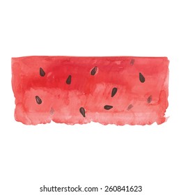 Watercolor watermelon in vector 