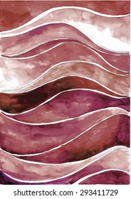 Watercolor wave background. Vector illustration