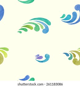 watercolor waves