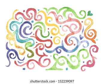 Watercolor waves, background for your design