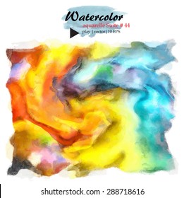 Watercolor waves, clouds. Cover for your print and web design.