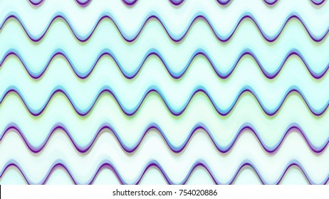 Watercolor Waves Pattern. Hand Drawn Fashion Print Design. Cover, Fabric, Ad, Packaging Background. Marine Striped Seamless Pattern.