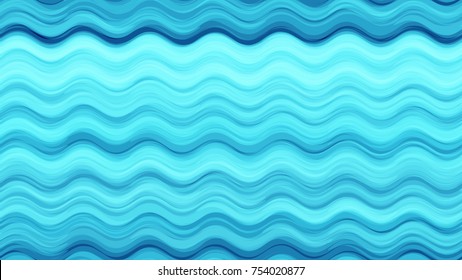 Watercolor Wavy Stripes Seamless Pattern. Hand Drawn Fashion Print Design. Cover, Fabric, Ad, Packaging Background. Holiday Striped Marine Texture