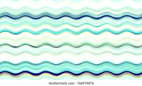 Watercolor Wavy Stripes Texture. Fashion Print Design with Zigzag Brush Strokes. Linen, Fabric Zigzag Background. Holiday Seamless Wavy Striped Seamless Pattern.