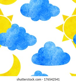 Watercolor weather background